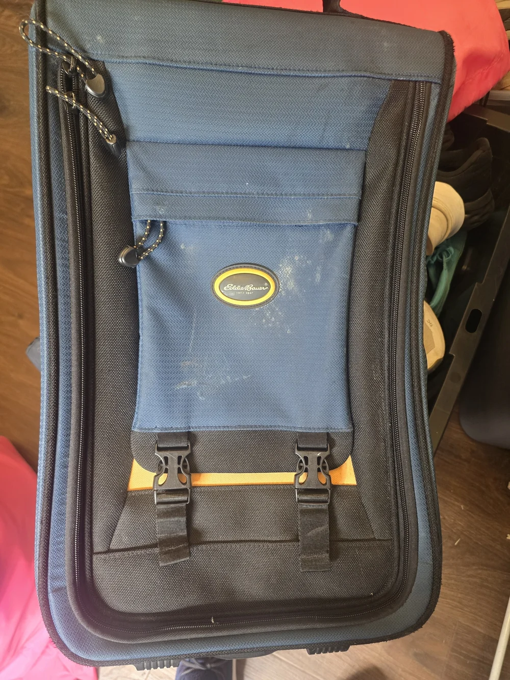 Eddie Bauer Men's Blue and Black Travel Backpack
